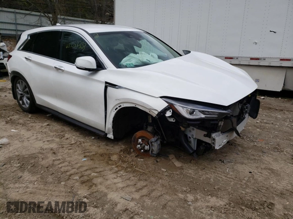 2022 Infiniti QX50 Pure with VIN 3PCAJ5AB8NF118191, listed as a Copart auction lot 48033383 with 18,277 mi miles and . Bid and sale history available at DreamBid. Image 4.