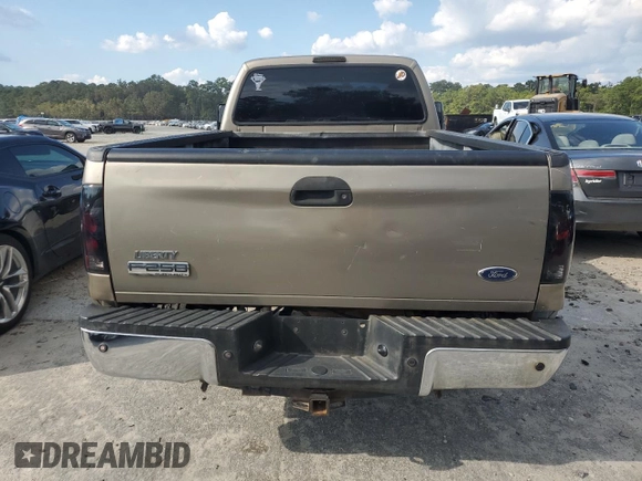 2006 Ford Super Duty F-250 XL with VIN 1FTSX21536ED26154, listed as a Copart auction lot 73336954 with 140,752 mi miles and Salvage Title. Bid and sale history available at carsss.com. Image 6.