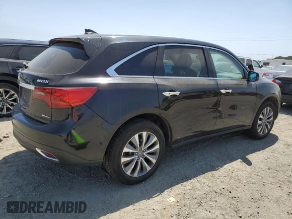 2015 Acura MDX Technology with VIN 5FRYD4H4XFB030038, listed as a Copart auction lot 59396725 with 93,858 mi miles and Salvage title. Bid and sale history available at DreamBid. Image 3.