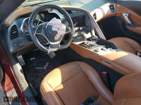 2019 Chevrolet Corvette 3LT with VIN 1G1YF2D70K5103549, listed as a Copart auction lot 71761584 with 25,841 mi miles and Salvage Title. Bid and sale history available at carsss.com. Image 8.