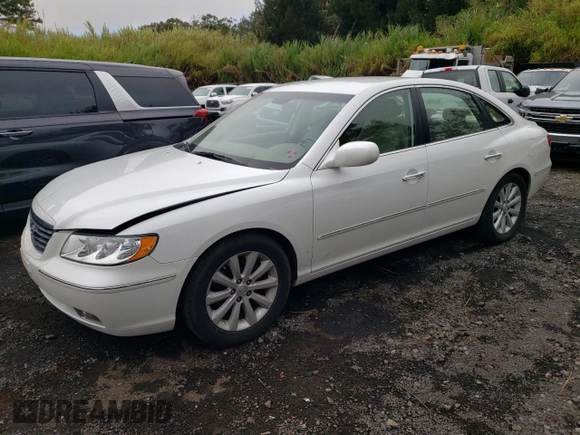 2010 Hyundai Azera GLS z VIN KMHFC4DD4AA513796, wystawiony jako Copart lot #59782965 z przebiegiem 56 958 mil mil oraz Szkoda całkowita • Salvage title. Historia ofert i sprzedaży dostępna na DreamBid. Obrazek 1.