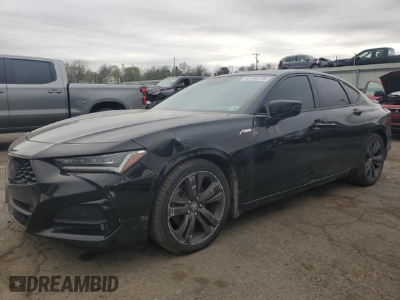 2022 Acura TLX w/A-Spec Package with VIN 19UUB5F51NA003892, listed as a Copart auction lot 53790725 with 52,986 mi miles and Salvage title. Bid and sale history available at DreamBid. Image 1.