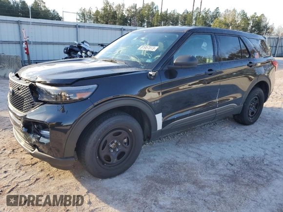 2021 Ford Police Interceptor Utility z VIN 1FM5K8AB2MGC00272, wystawiony jako Copart lot #81957073 z przebiegiem Nie podano mil oraz Szkoda całkowita • Salvage title. Historia ofert i sprzedaży dostępna na DreamBid. Obrazek 1.