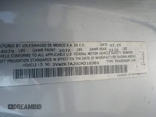 2012 Volkswagen Jetta S с VIN 3VW2K7AJ0CM310389, выставлен на аукционе IAAI как лот 42263766 с пробегом 159 706 миль миль и . История ставок и продаж доступна на DreamBid. Изображение 9.