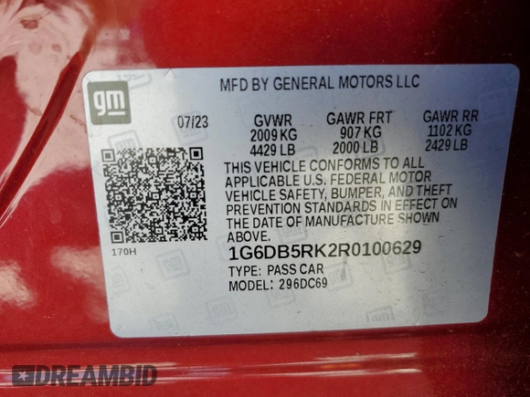 2024 Cadillac CT4 Premium Luxury z VIN 1G6DB5RK2R0100629, wystawiony jako Copart lot #76079204 z przebiegiem 23 279 mil mil oraz Czysty tytuł • Clean title. Historia ofert i sprzedaży dostępna na DreamBid. Obrazek 12.