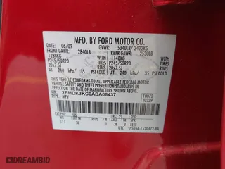 2010 Ford Edge Limited with VIN 2FMDK3KC0ABA08437, listed as a IAAI auction lot 42026857 with 119,351 mi miles. Bid and sale history available at carsss.com. Image 9.