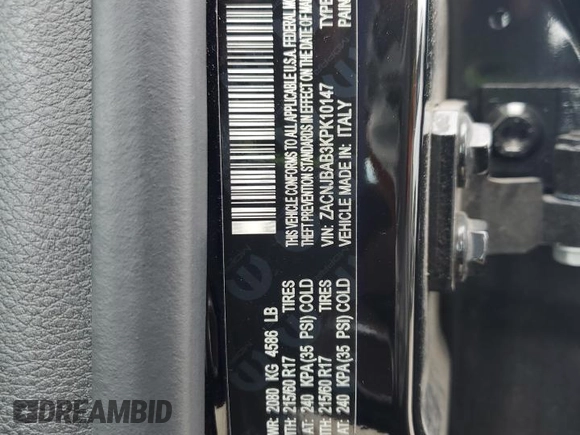 2019 Jeep Renegade Sport with VIN ZACNJBAB3KPK10147, listed as a Copart auction lot 54400995 with 46,079 mi miles and Salvage title. Bid and sale history available at DreamBid. Image 14.