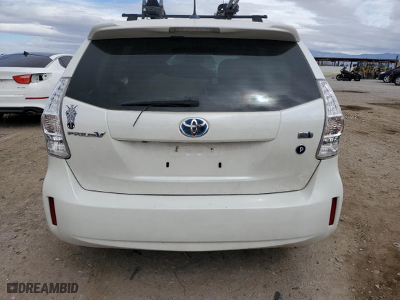2012 Toyota Prius v Two with VIN JTDZN3EU8C3140242, listed as a Copart auction lot 48076655 with NaN miles and Salvage Title. Bid and sale history available at carsss.com. Image 6.