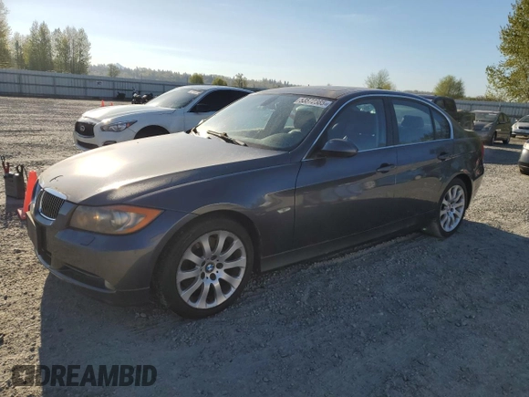 2006 BMW 3 Series 330xi with VIN WBAVD33596KV59012, listed as a Copart auction lot 53572385 with 109,920 mi miles and Clean Title. Bid and sale history available at carsss.com. Image 1.