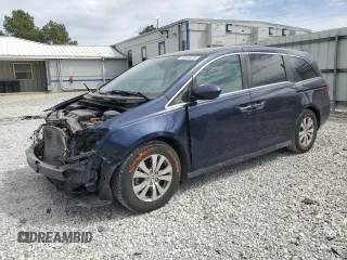 2016 Honda Odyssey EX-L z VIN 5FNRL5H62GB150188, wystawiony jako Copart lot #50555015 z przebiegiem 72 940 mil mil oraz Czysty tytuł • Clean title. Historia ofert i sprzedaży dostępna na DreamBid. Obrazek 1.