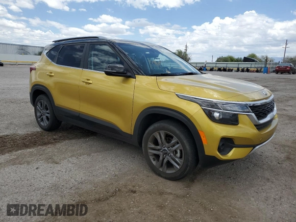 2021 Kia Seltos S with VIN KNDEU2AAXM7210552, listed as a Copart auction lot 62323745 with 12,189 mi miles and Salvage title. Bid and sale history available at DreamBid. Image 4.