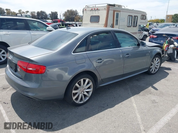 2014 Audi A4 Premium with VIN WAUAFAFL0EN045957, listed as a IAAI auction lot 42032316 with 1 mi miles. Bid and sale history available at carsss.com. Image 4.