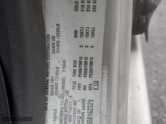 2005 Chevrolet Colorado 1SC LS Z85 with VIN 1GCDT136058162329, listed as a Copart auction lot 84167324 with 224,906 mi miles and Salvage Title. Bid and sale history available at carsss.com. Image 12.