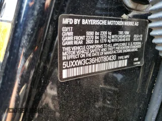 2017 BMW X4 xDrive28i with VIN 5UXXW3C36H0T80430, listed as a Copart auction lot 52633503 with 77,138 mi miles. Bid and sale history available at carsss.com. Image 12.