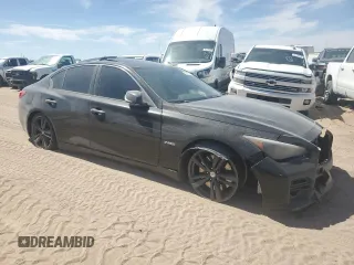 2014 Infiniti Q50 Hybrid Sport with VIN JN1AV7AR5EM700580, listed as a Copart auction lot 42575395 with 152,518 mi miles and Salvage Title. Bid and sale history available at carsss.com. Image 4.