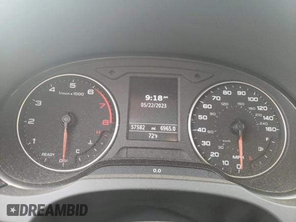 2016 Audi A3 2.0T Premium with VIN WAUB8GFF2G1018152, listed as a Copart auction lot 53251553 with 57,582 mi miles. Bid and sale history available at carsss.com. Image 9.