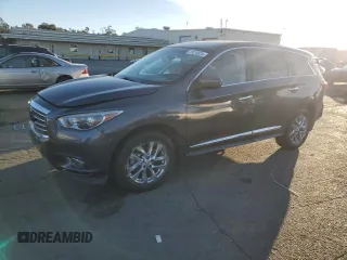 2013 Infiniti JX35 with VIN 5N1AL0MN3DC317773, listed as a Copart auction lot 75810624 with 132,718 mi miles and Salvage Title. Bid and sale history available at carsss.com. Image 1.