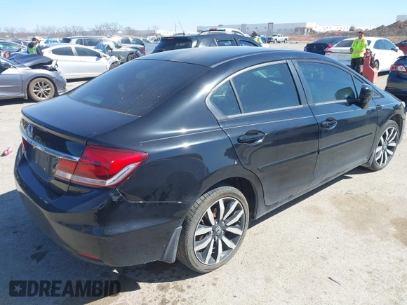 2015 Honda Civic Sedan EX-L with VIN 2HGFB2F90FH546082, listed as a IAAI auction lot 41849194 with 121,161 mi miles. Bid and sale history available at carsss.com. Image 4.