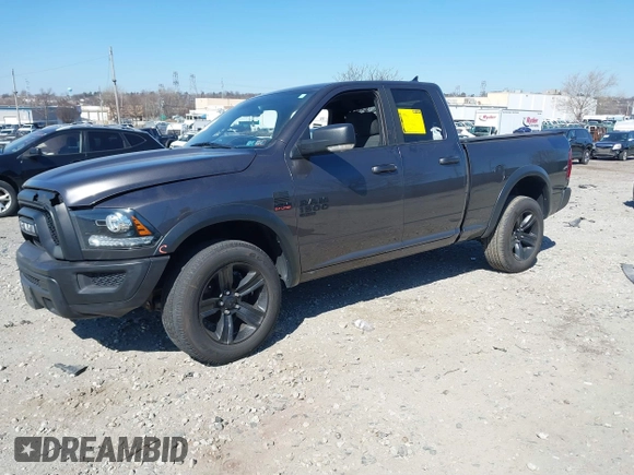 2021 Ram 1500 Classic Warlock with VIN 1C6RR7GT4MS566444, listed as a IAAI auction lot 41744989 with 57,760 mi miles. Bid and sale history available at carsss.com. Image 2.