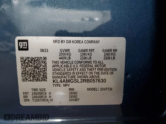2024 Buick Encore GX Avenir с VIN KL4AMGSL2RB057630, выставлен на аукционе Copart как лот 89081825 с пробегом 6 096 миль миль и Списание • Salvage title. История ставок и продаж доступна на DreamBid. Изображение 14.