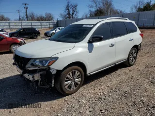 2018 Nissan Pathfinder SV z VIN 5N1DR2MM3JC654728, wystawiony jako Copart lot #48682665 z przebiegiem 162 625 mil mil oraz Szkoda całkowita • Salvage title. Historia ofert i sprzedaży dostępna na DreamBid. Obrazek 1.