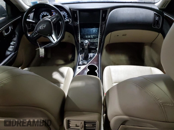 2019 Infiniti Q50 Luxe with VIN JN1EV7AR6KM556566, listed as a Copart auction lot 50066695 with 64,801 mi miles and Clean Title. Bid and sale history available at carsss.com. Image 8.