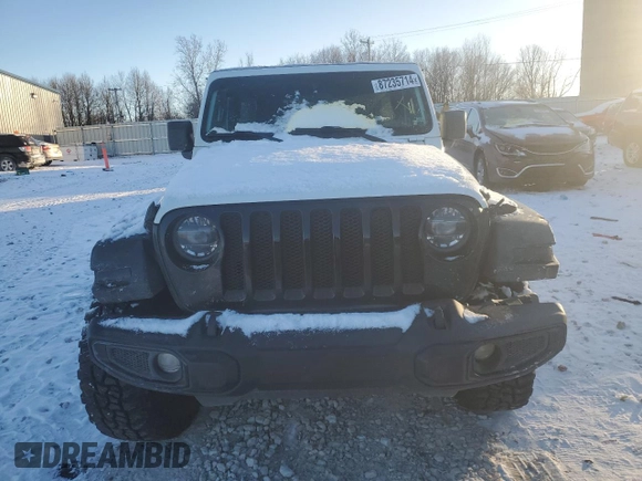 2021 Jeep Wrangler Unlimited Willys with VIN 1C4HJXDN9MW831580, listed as a Copart auction lot 87235714 with 42,442 mi miles and Non Repairable. Bid and sale history available at DreamBid. Image 5.