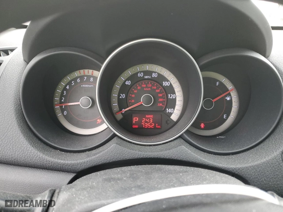 2012 Kia Forte EX with VIN KNAFU4A22C5614994, listed as a Copart auction lot 45244635 with 73,521 mi miles and Salvage Title. Bid and sale history available at carsss.com. Image 9.