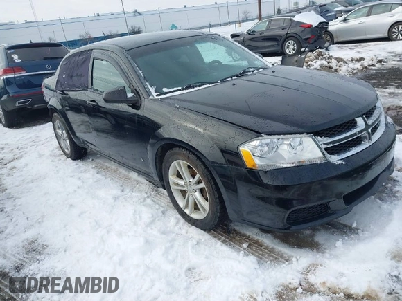 2013 Dodge Avenger SE with VIN 1C3CDZAB3DN564342, listed as a IAAI auction lot 41192817 with 159,216 mi miles and . Bid and sale history available at DreamBid. Image 1.