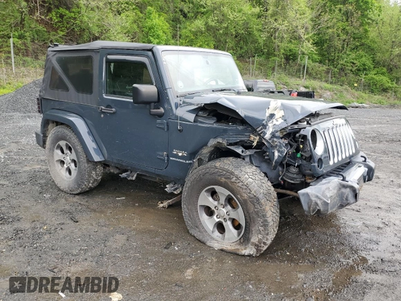 2017 Jeep Wrangler Sahara with VIN 1C4AJWBG5HL585280, listed as a Copart auction lot 54703555 with Not provided miles and Salvage title. Bid and sale history available at DreamBid. Image 4.