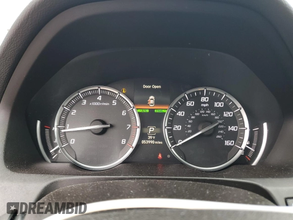 2018 Acura TLX with VIN 19UUB2F33JA005828, listed as a Copart auction lot 41852495 with 53,990 mi miles and Salvage Title. Bid and sale history available at carsss.com. Image 9.