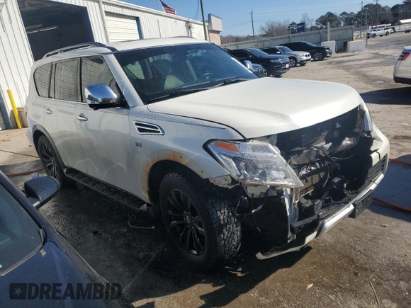 2018 Nissan Armada Platinum with VIN JN8AY2NE1J9731535, listed as a Copart auction lot 88420735 with 116,693 mi miles and Salvage Title. Bid and sale history available at carsss.com. Image 4.
