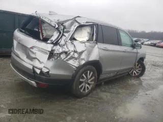 2020 Honda Pilot EX-L with VIN 5FNYF5H58LB023188, listed as a Copart auction lot 42704005 with 72,164 mi miles and Salvage Title. Bid and sale history available at carsss.com. Image 3.