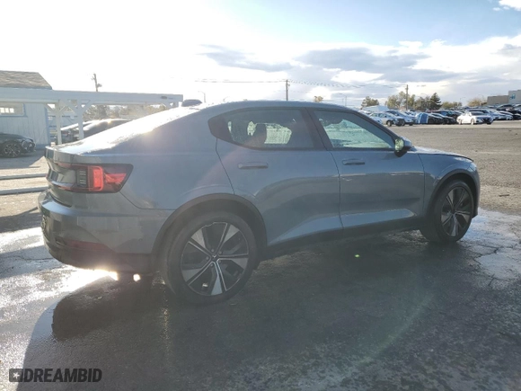 2023 Polestar 2 with VIN YSMED3KA4PL145296, listed as a Copart auction lot 49536455 with 44,705 mi miles and Salvage Title. Bid and sale history available at carsss.com. Image 3.