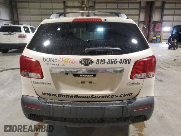 2012 Kia Sorento LX with VIN 5XYKTDA64CG229872, listed as a Copart auction lot 48900395 with 128,342 mi miles and Salvage Title. Bid and sale history available at carsss.com. Image 6.