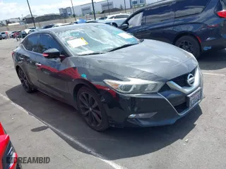 2017 Nissan Maxima SR with VIN 1N4AA6AP3HC453917, listed as a IAAI auction lot 41943615 with 114,048 mi miles. Bid and sale history available at carsss.com. Image 1.