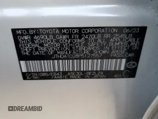 2023 Lexus IS 300 with VIN JTHDA1D28P5127557, listed as a Copart auction lot 88539325 with Not provided miles and Salvage title. Bid and sale history available at DreamBid. Image 13.