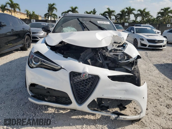 2019 Alfa Romeo Stelvio Ti with VIN ZASPAKBN3K7C70518, listed as a Copart auction lot 53438145 with Not provided miles and Non repairable. Bid and sale history available at DreamBid. Image 5.