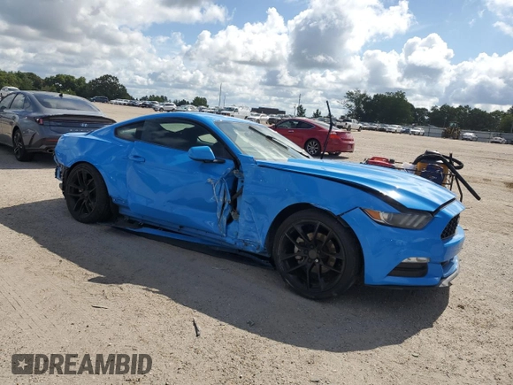 2017 Ford Mustang V6 with VIN 1FA6P8AM1H5255377, listed as a Copart auction lot 59782175 with 72,822 mi miles and Salvage title. Bid and sale history available at DreamBid. Image 4.