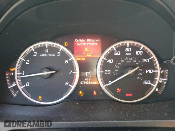 2017 Acura RDX w/Advance Pkg with VIN 5J8TB4H74HL006640, listed as a Copart auction lot 50037965 with 72,928 mi miles and Salvage Title. Bid and sale history available at carsss.com. Image 9.