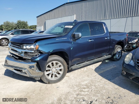 2019 Chevrolet Silverado 1500 LTZ with VIN 3GCPWEED2KG244219, listed as a Copart auction lot 83195754 with 47,363 mi miles and Salvage Title. Bid and sale history available at carsss.com. Image 1.