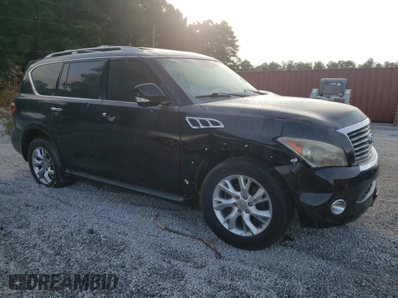 2013 Infiniti QX56 8-passenger with VIN JN8AZ2ND7D9730267, listed as a Copart auction lot 76042814 with 166,620 mi miles and Clean Title. Bid and sale history available at carsss.com. Image 4.