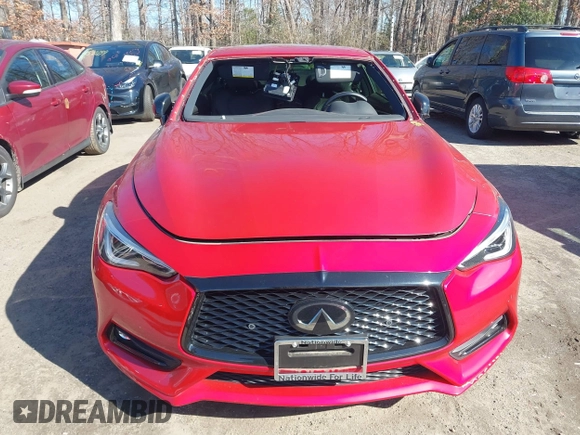 2021 Infiniti Q60 Red Sport 400 with VIN JN1FV7LL8MM560392, listed as a IAAI auction lot 41548964 with 14,057 mi miles and . Bid and sale history available at DreamBid. Image 12.
