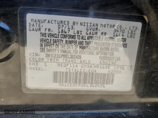2014 Nissan Versa Note SV with VIN 3N1CE2CP0EL362426, listed as a Copart auction lot 50067155 with 131,394 mi miles and Salvage Title. Bid and sale history available at carsss.com. Image 14.