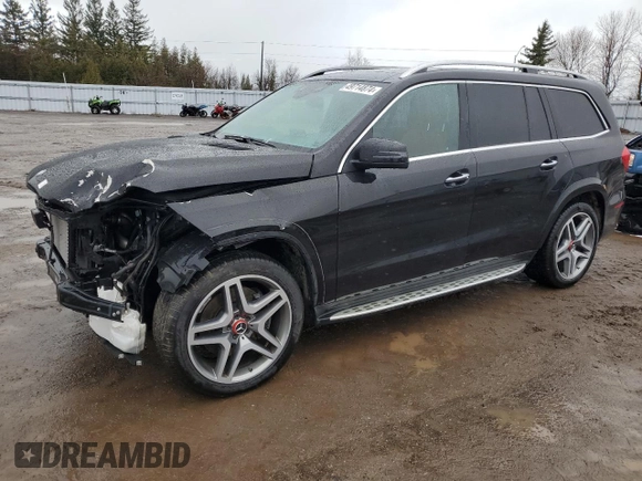2017 Mercedes-Benz GLS 550 with VIN 4JGDF7DE5HA770016, listed as a Copart auction lot 49714874 with 100,222 mi miles and . Bid and sale history available at DreamBid. Image 1.