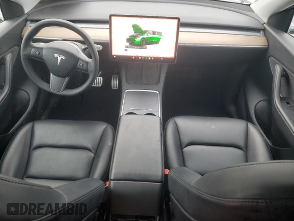 2022 Tesla Model Y Performance with VIN 7SAYGDEFXNF455517, listed as a Copart auction lot 44147905 with 32,210 mi miles and Salvage title. Bid and sale history available at DreamBid. Image 8.