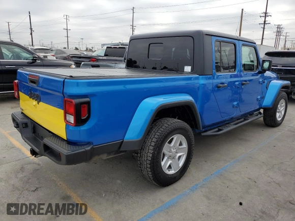 2022 Jeep Gladiator Willys with VIN 1C6JJTAM4NL130350, listed as a Copart auction lot 65083755 with 51,880 mi miles and Salvage title. Bid and sale history available at DreamBid. Image 3.