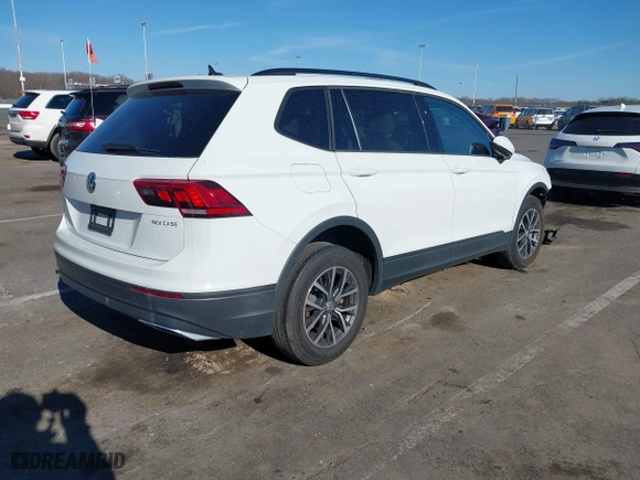 2021 Volkswagen Tiguan S with VIN 3VV1B7AX0MM019574, listed as a IAAI auction lot 41705274 with 46,175 mi miles. Bid and sale history available at carsss.com. Image 4.