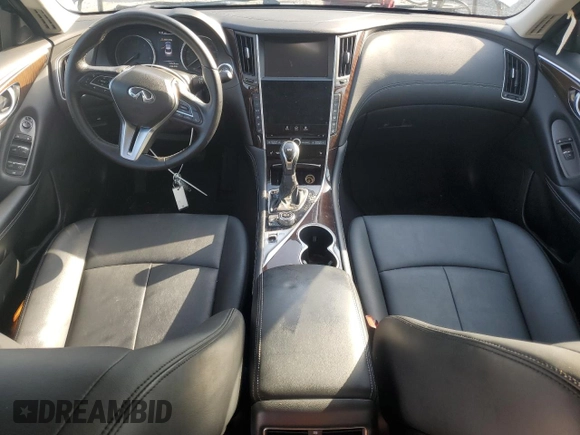 2018 Infiniti Q50 Luxe z VIN JN1EV7AP3JM350828, wystawiony jako Copart lot #56943575 z przebiegiem 39 686 mil mil oraz Szkoda całkowita • Salvage title. Historia ofert i sprzedaży dostępna na DreamBid. Obrazek 8.