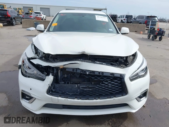2021 Infiniti Q50 3.0t LUXE with VIN JN1EV7BP8MM706340, listed as a IAAI auction lot 41741217 with 63,212 mi miles. Bid and sale history available at carsss.com. Image 12.